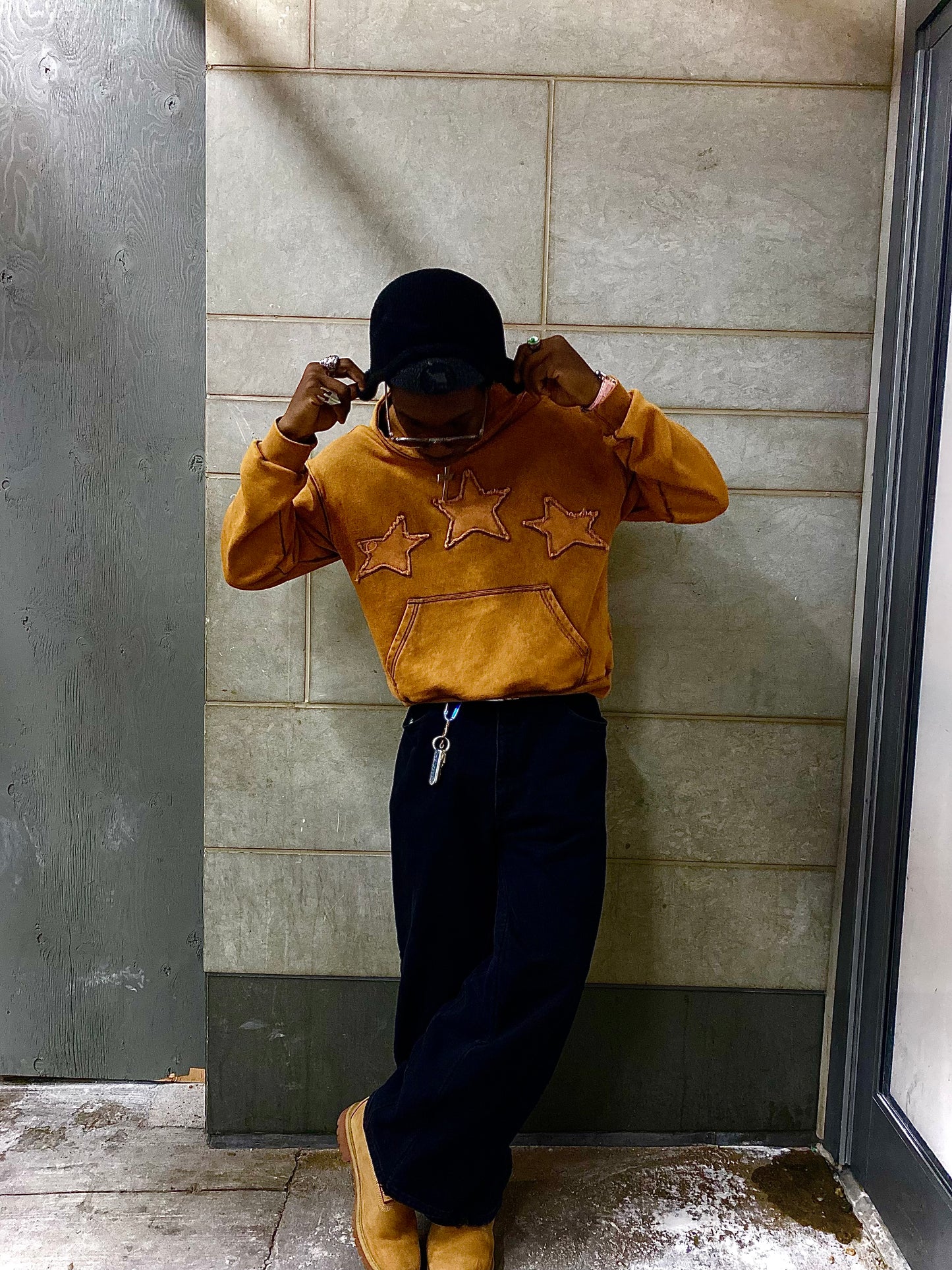 3-Star Washed Hoodie